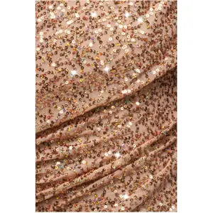 Langes Kleid mit schulterfreiem Design und Kordelzug für Damen Goddiva image-4