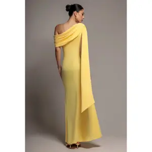 Asymmetrisk Bardotklänning dam Goddiva Maxi image-3