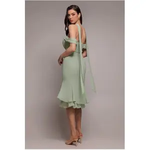 Vestido de gasa para mujer Goddiva Midi image-3
