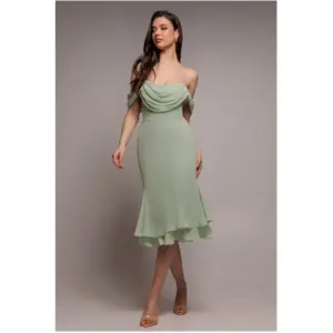 Vestido de gasa para mujer Goddiva Midi image-2
