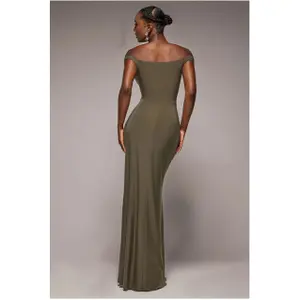 Women's long wrap dress Goddiva image-1