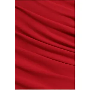 Maxi Plisseret Asymmetrisk Bardot Skærpet Og Udbredt Kjole Kvinde Goddiva image-3