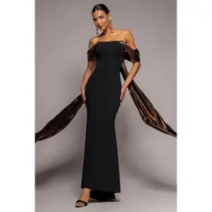 Off-the-shoulder-klänning för kvinnor Goddiva Angel Maxi image-1