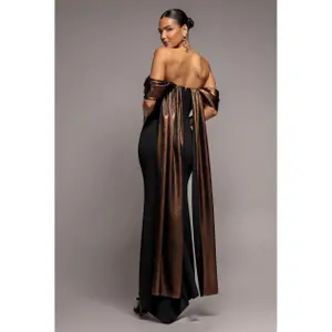 Off-the-shoulder-klänning för kvinnor Goddiva Angel Maxi image-2