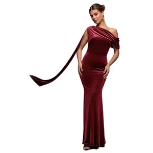 Asymmetrisches enganliegendes Kleid für Frauen Goddiva Bardor Maxi image-0