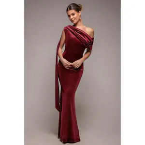 Asymmetrisches enganliegendes Kleid für Frauen Goddiva Bardor Maxi image-1