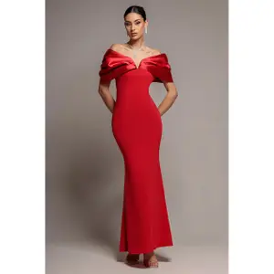 Satinavondjurk dames Goddiva Maxi image-1