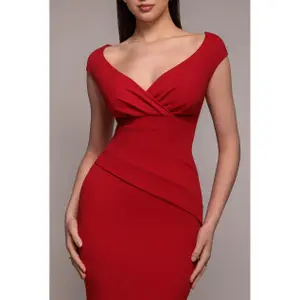 Women's dress Goddiva Bardot Maxi image-2