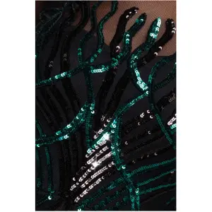 Women's long sleeve dress Goddiva Sequin Flame Maxi image-3