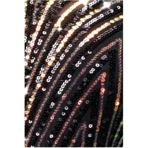 Women's sequin V-neck dress Goddiva Maxi image-3