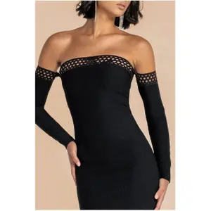 Vestido de alças canelado para mulher Goddiva Ribbed Midi image-2
