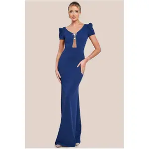 Women's crepe dress Goddiva Maxi image-2
