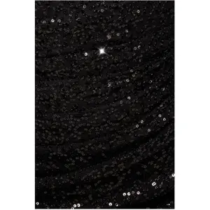 Asymmetrical sequin dress for women Goddiva Maxi image-3