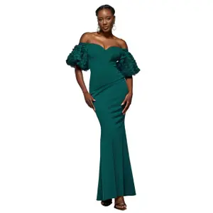 Vestido Goddiva Off The Shoulder 3D Maxi image-0