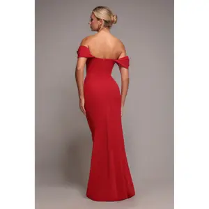 Heart dress adorned with diamonds for women Goddiva Maxi image-1