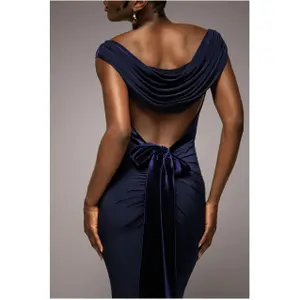 Backless dress for women Goddiva Maxi image-2