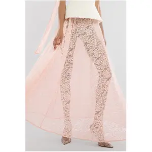 Gonna a pieghe da donna Goddiva Floral Lace A-Line Maxi image-2
