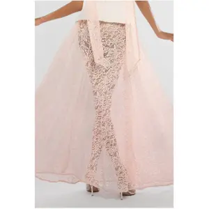Gonna a pieghe da donna Goddiva Floral Lace A-Line Maxi image-3