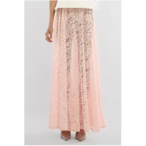 Gonna a pieghe da donna Goddiva Floral Lace A-Line Maxi image-0
