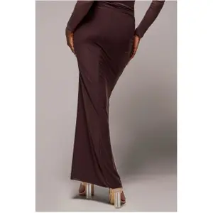 Women’s Long Split Front Wrap Dress with Drawstring Goddiva image-3