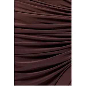 Women’s Long Split Front Wrap Dress with Drawstring Goddiva image-5