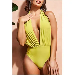 Badeanzug Einteiler mit offenem Rücken für Damen Goddiva image-3