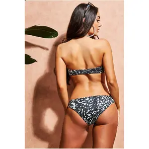 Zweiteiliger Badeanzug mit Fliege für Damen Goddiva image-1