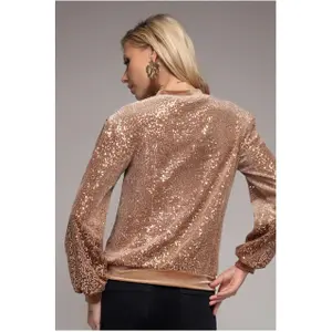 Velours-Pull Damen Goddiva Sequin Velvet image-2