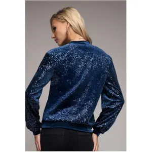 Velours-Pull Damen Goddiva Sequin Velvet image-2