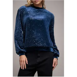 Velours-Pull Damen Goddiva Sequin Velvet image-3