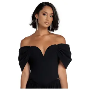 Corset femme Goddiva Bardot image-0