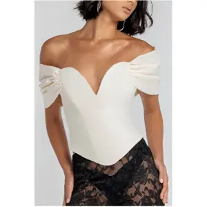 Corset femme Goddiva Bardot image-1