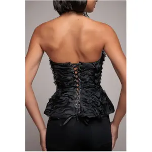 Bustier mit strukturiertem 3D-Schnürdesign für Damen Goddiva image-3
