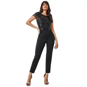 Jumpsuit för kvinnor Goddiva Tassel Sequin image-0