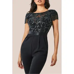 Jumpsuit för kvinnor Goddiva Tassel Sequin image-2
