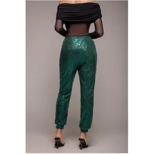 Damenhosen Goddiva Sequin Cuffed Ankle image-2