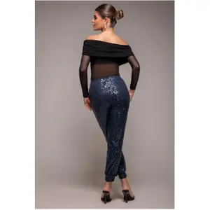 Damenhosen Goddiva Sequin Cuffed Ankle image-2