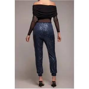 Damenhosen Goddiva Sequin Cuffed Ankle image-3