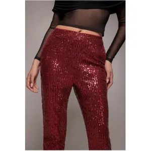 Damenhosen Goddiva Sequin Cuffed Ankle image-5