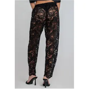 Pantaloni svasati e orlo decorativo donna Goddiva image-1