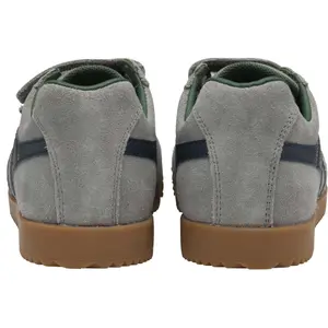 Białe buty na rzepy dla dzieci Gola Harrier Strap Trainer image-2