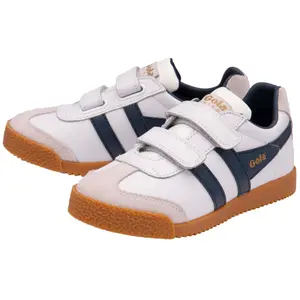 Child leather sneakers Gola Harrier Strap image-1