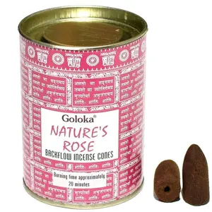 Reflux backflow incense cones rose Goloka