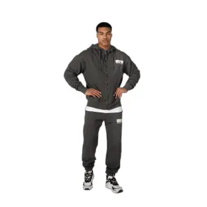 Oversized φούτερ με φερμουάρ και κουκούλα Gorilla Wear Classic image-1