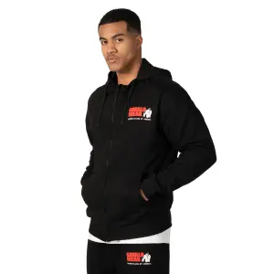 Oversized φούτερ με φερμουάρ και κουκούλα Gorilla Wear Classic image-0