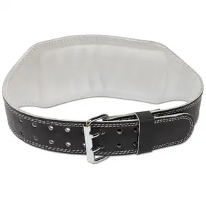 Padded leather lifting belt Gorilla Wear 6" image-1
