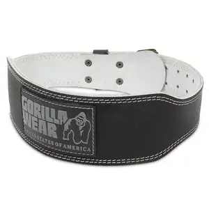 Padded leather lifting belt Gorilla Wear 4" image-1