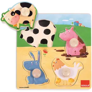Wooden puzzle Goula Animales image-0