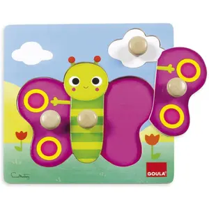 Wooden puzzle lace butterfly Goula image-0