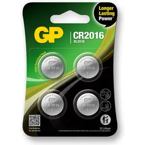 Bateria descarregada GP Batteries CR 2016 (x4)